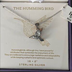Sterling Silver Hummingbird Necklace